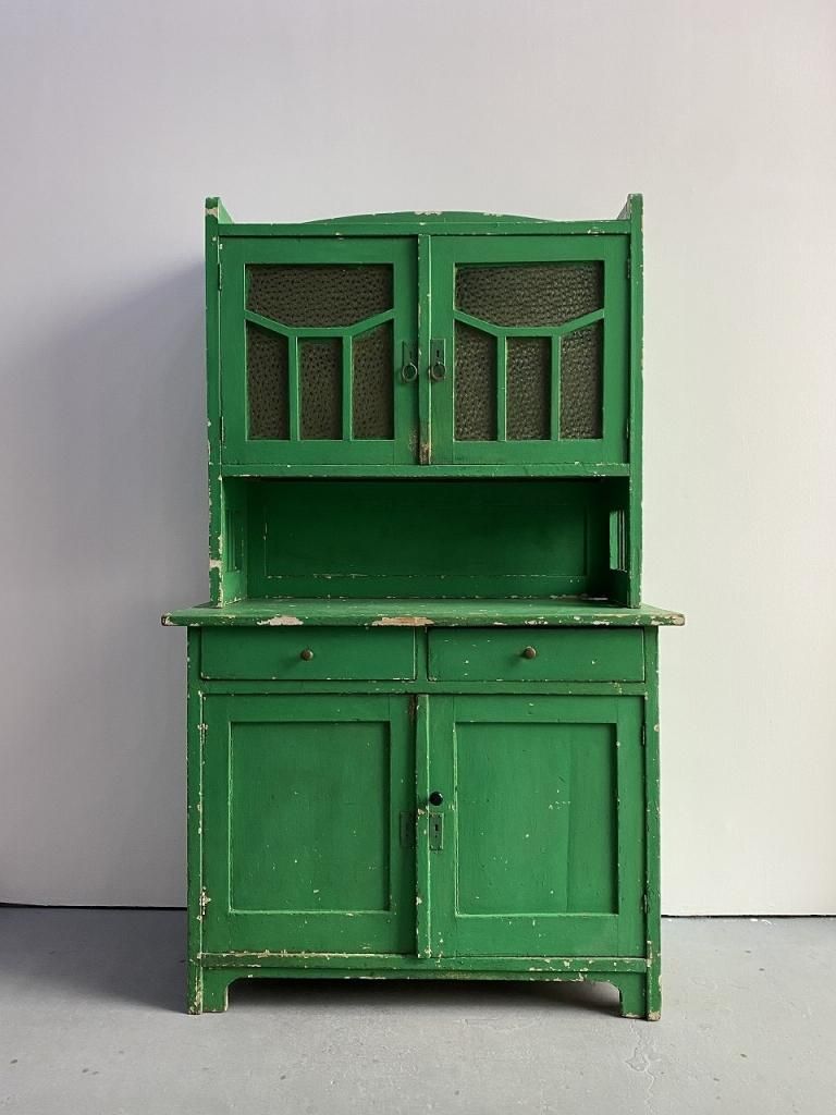 アンティーク シャビー キッチンキャビネット - アンティーク