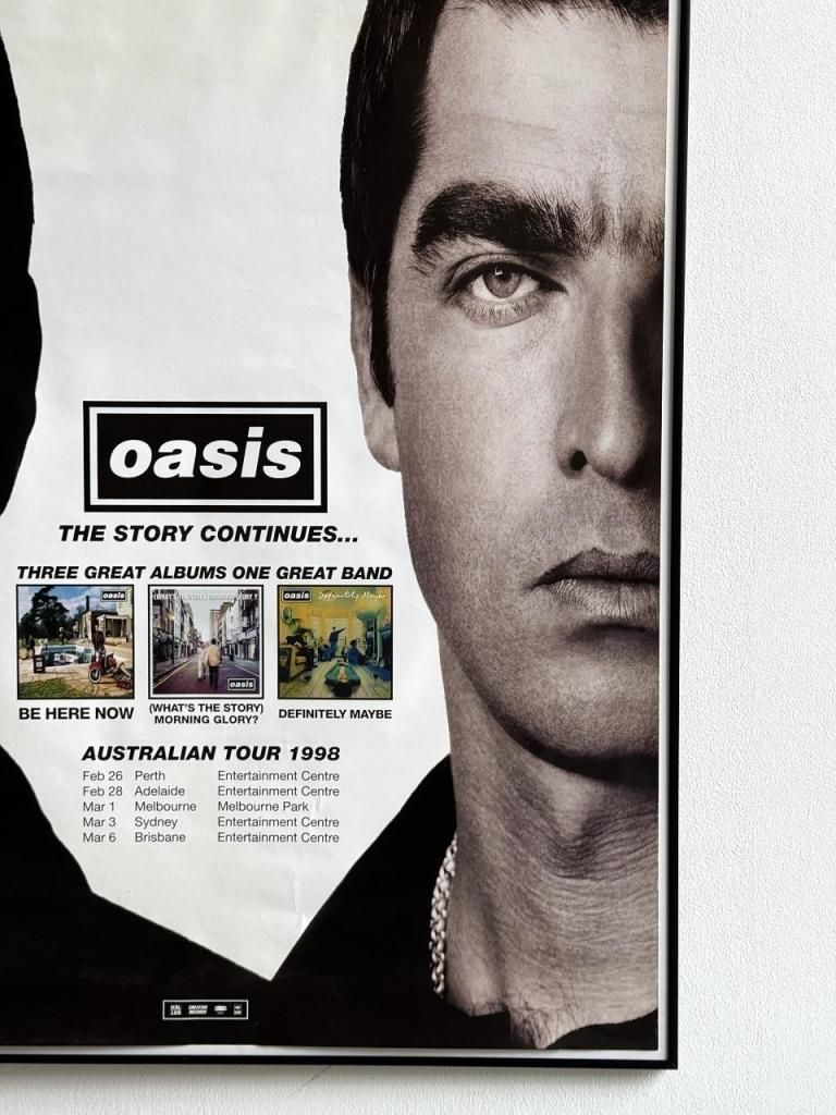 額付き oasisポスター 90年代 額縁付き】 オアシス oasis A2 希少LIVE