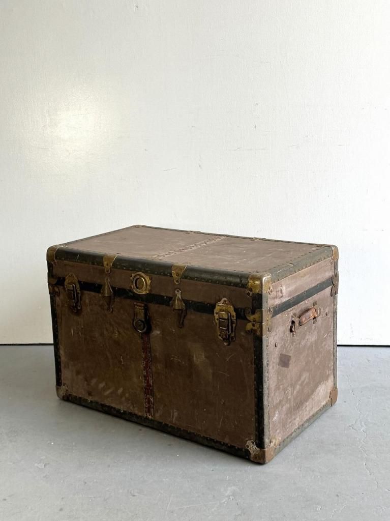 1930-40's ”PACIFIC LUGGAGE FACTORY” ヴィンテージ ウッド トランク