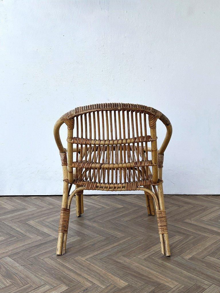 送料込み】ラタン テーブル椅子 アンティーク ビンテージ ラタン好き