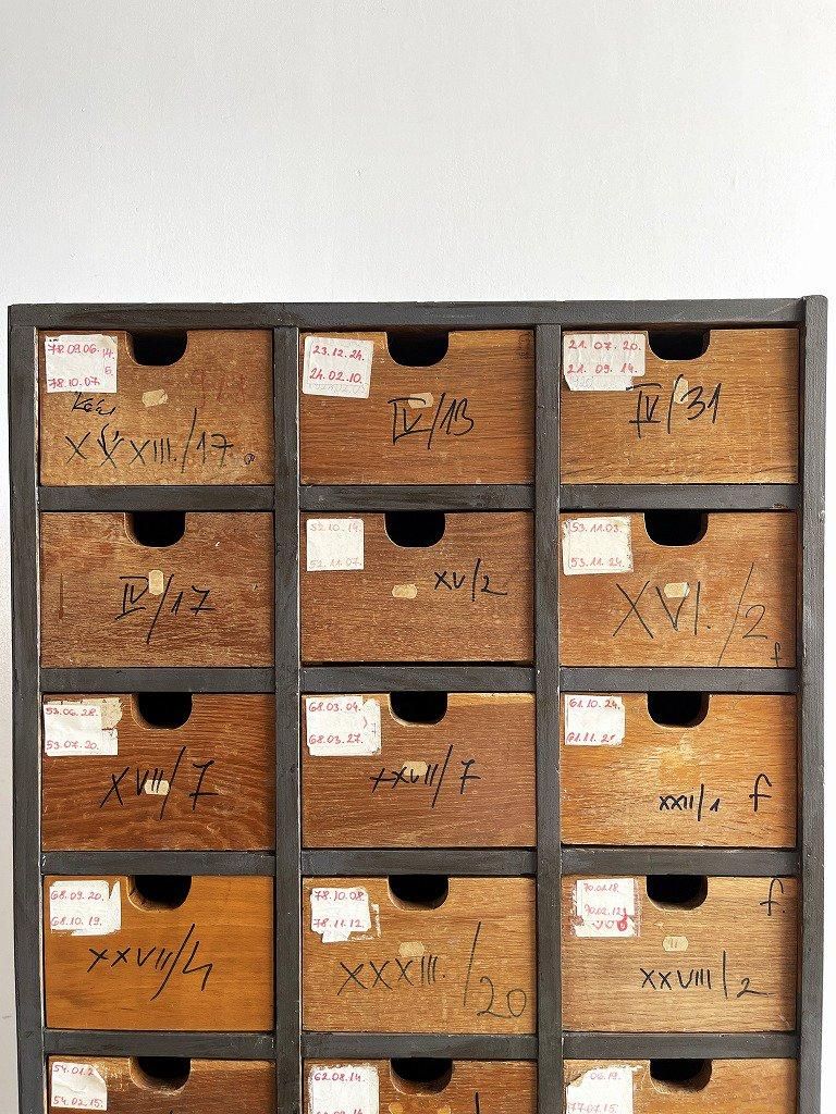 ヴィンテージ ウッド パーツキャビネット - アンティーク、ビンテージ