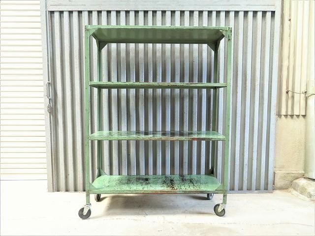 ヴィンテージ インダストリアル アイアン 4段ラック/ワゴン①