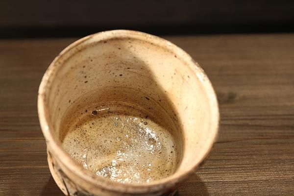 池田省吾 「 粉引ヘビ苺ぐい呑 」 種子島無比 酒器 - レトロ ＆アート