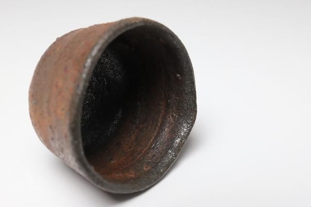 池田省吾 「 種子島ぐい呑 」 種子島無比 焼締め 酒器 - レトロ