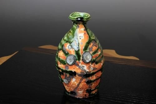 深見文紀 「 織部徳利 」 酒器 - レトロ ＆アート空間 「 古美術倶楽部