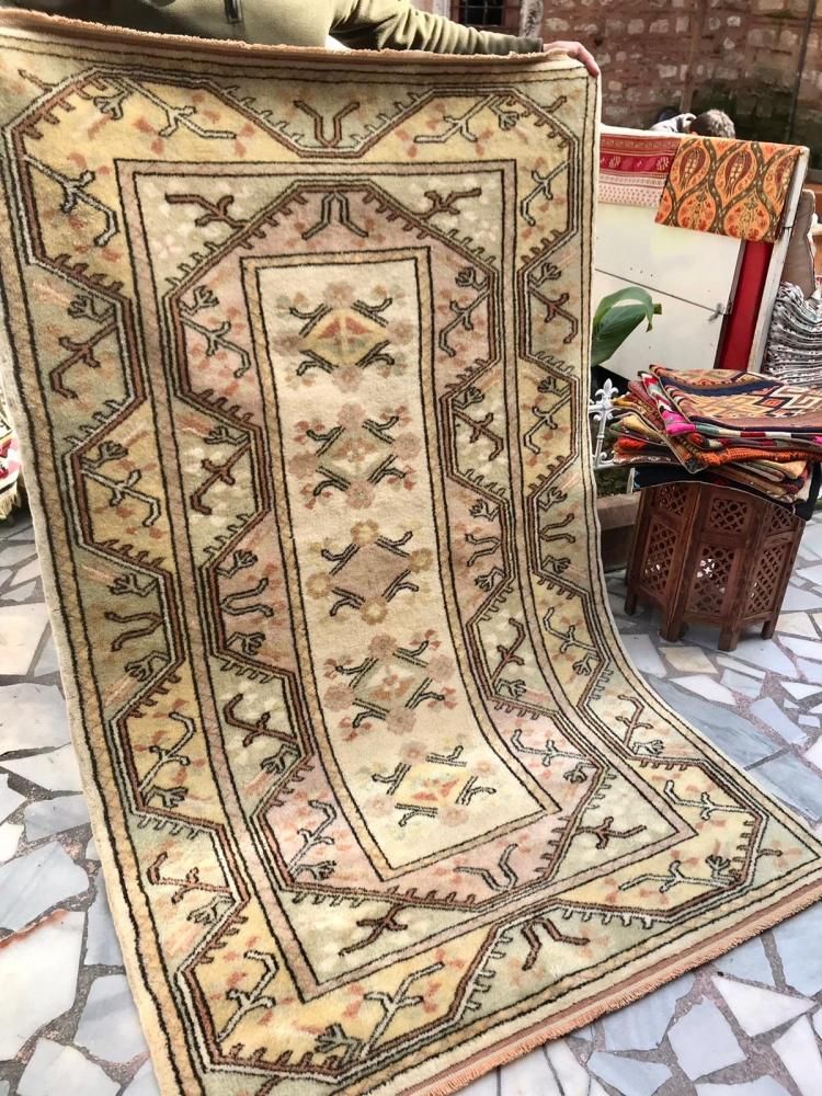 新しい絨毯/トルコ絨毯/ムーラ・ミラス約197×120cm - 手織り絨毯