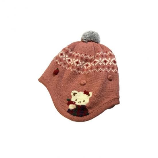 familiar ファミリア まろみピンク リアちゃん ニット帽 お帽子