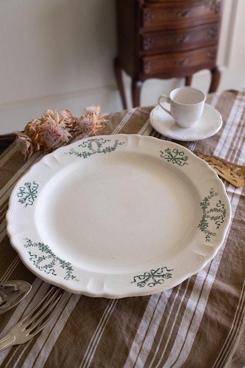 フランスアンティーク食器 ロンシャンのラウンドプレート