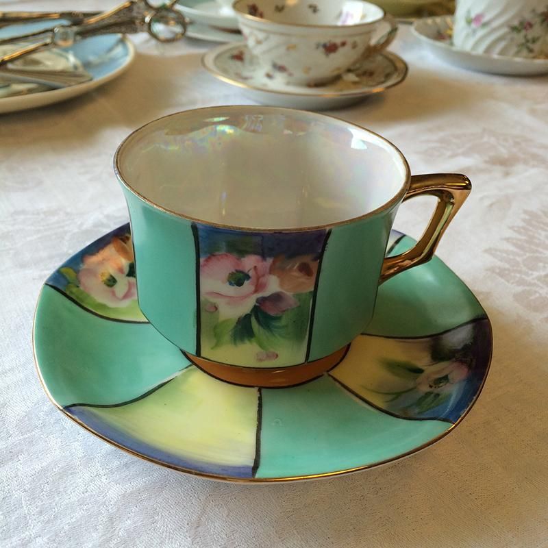 未使用1984限定品オールドノリタケナシカップ＆ソーサー1客