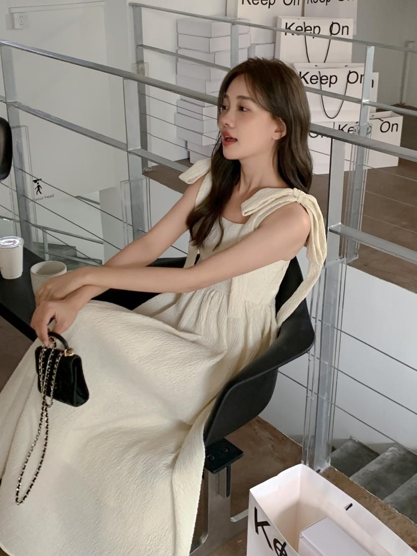 JACQUARD RIBBON SHOULDER DRESS - BIRTHDAY BASH