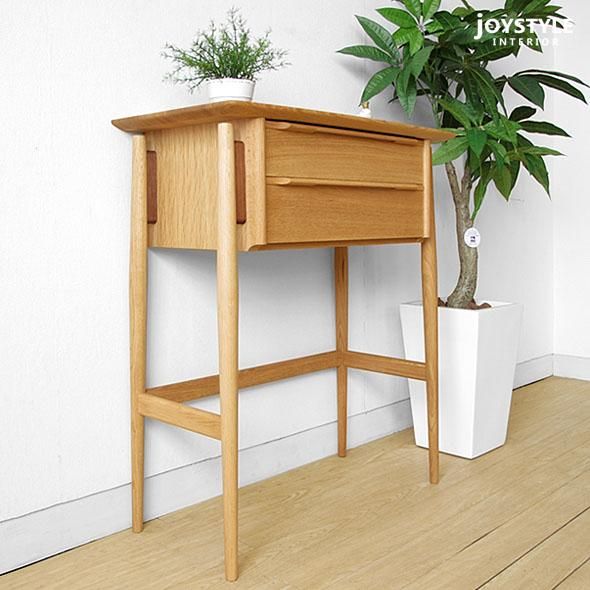 昭和レトロ 真和工芸 木製コンソールテーブル コールキャビネット 電話