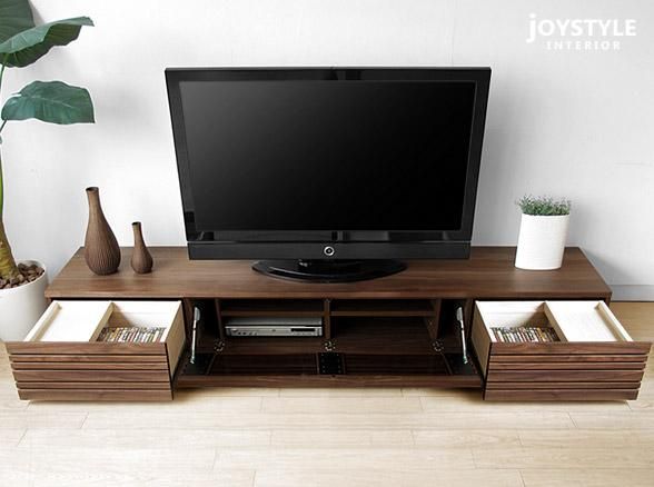 新作】和風モダン TVボード ウォールナット材 収納付き 新作】和風