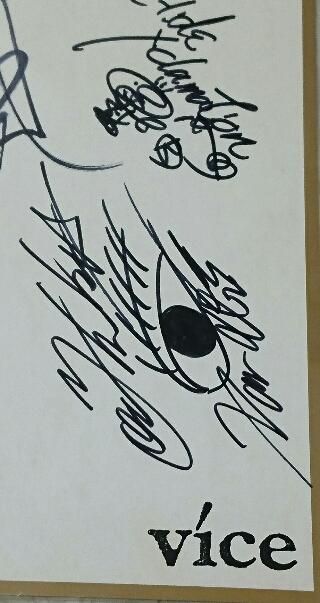 サイン入り X JAPAN/エックス 直筆サイン入り色紙 オフィシャルVICE：hide