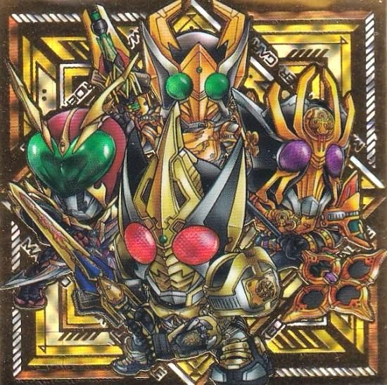 仮面ライダー森永プロモプラカードブレイド・ギャレン・カリス・レンゲル