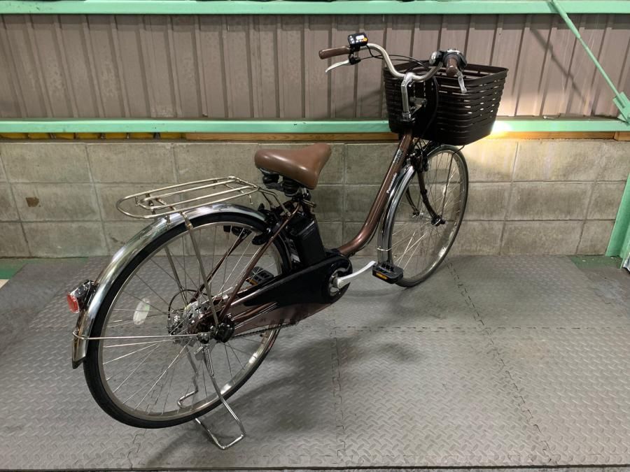 中古電動自転車 パナソニック リチウムビビDX 26インチ ブラウン 横浜