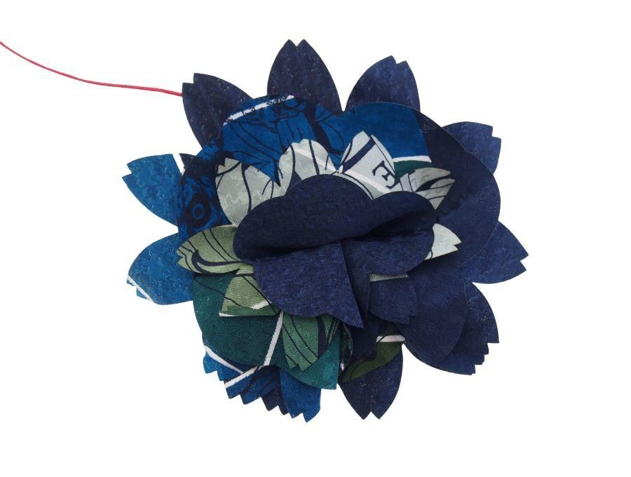 エルメス Petit h (プティ・アッシュ) バッグチャーム 花飾り スカーフ