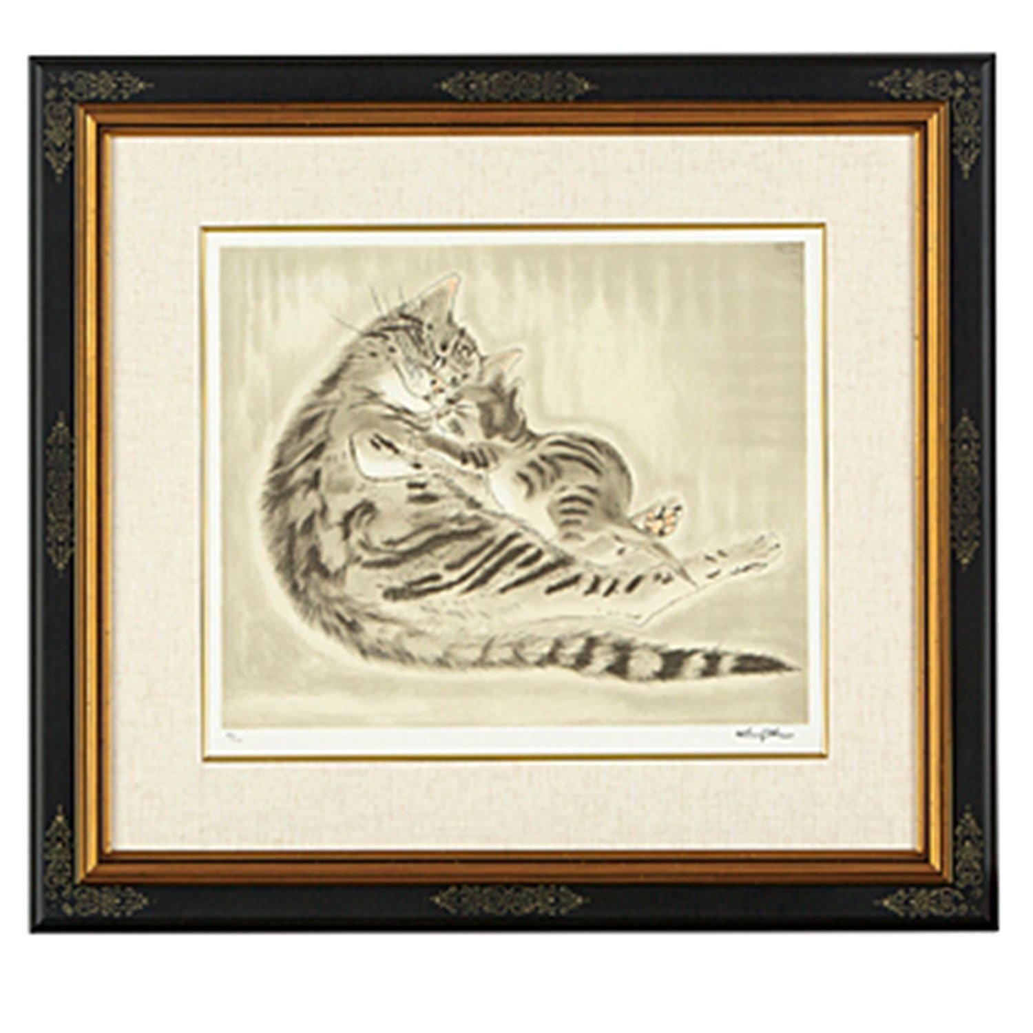 95/250ダイアンエルソン リトグラフ 版画 猫のアート 限定品 【公式通販】