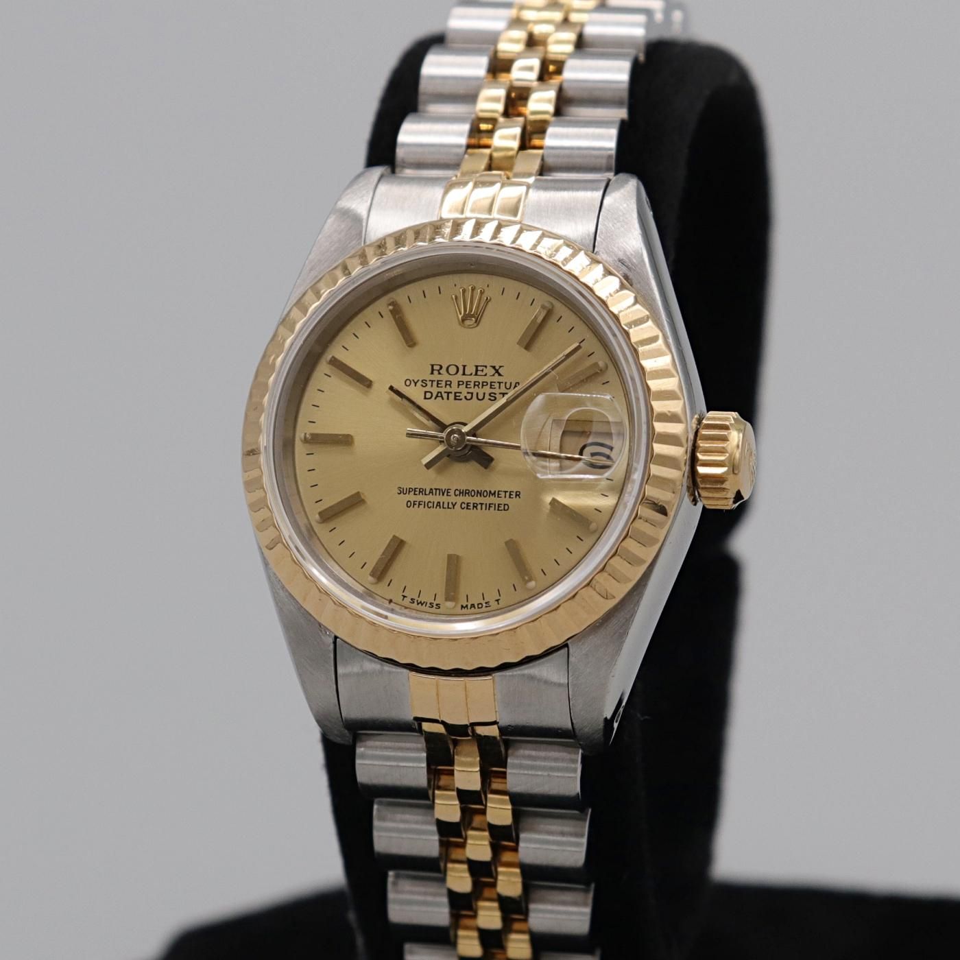 ロレックス時計レディースベルトコンビ