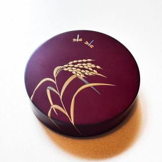 菊寿堂製 高級感木製漆塗り御硯箱 喜寿園蔵墨/筆