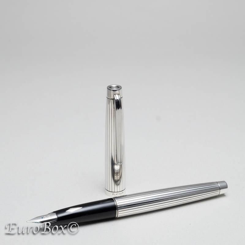 プラチナ 万年筆 シルバー PPSL-15000 銀ストライプ PLATINUM PPSL