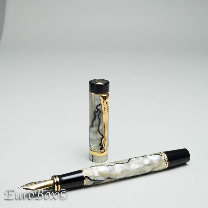 パーカー 万年筆 デュオフォールド センテニアル パール＆ブラック