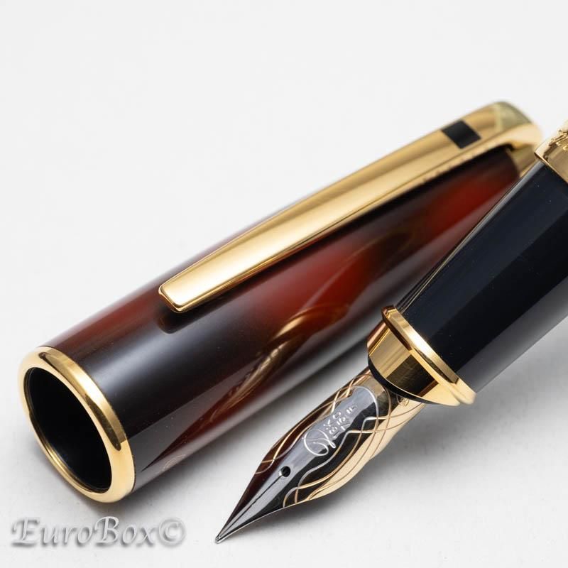 エス・テー・デュポン 万年筆 オランピオ 純正漆 タートイズシェル