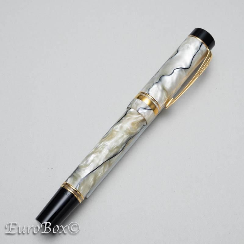 パーカー 万年筆 デュオフォールド センテニアル パール＆ブラック