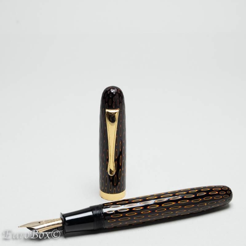 酒井栄助 インキ止め式万年筆 鎌倉彫り Sakai Eisuke Kamakura-Bori