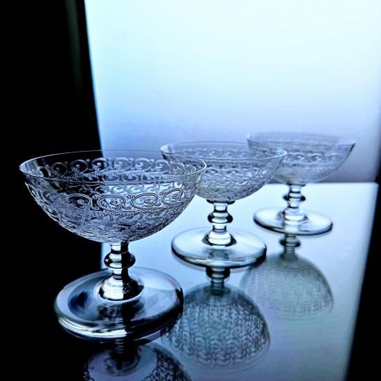 希少】オールドバカラ ISIGNY シャンパンクープ H:13cm 希少】オールド