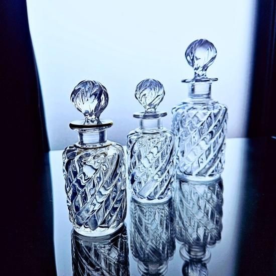 金彩オールドサンルイ 捻れリボンの香水瓶 #31【1900年前後