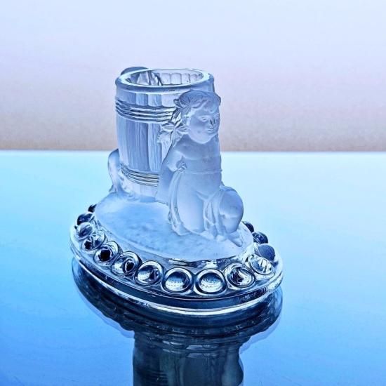 輝くオールドバカラ 天使のキャンドルホルダー【1916年】 - Baccarat