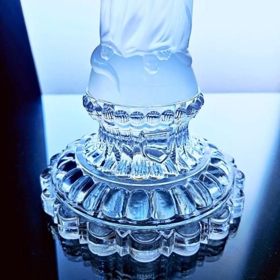 Baccarat バカラ/※刻印有 マリア キリスト フロストガラス Baccarat