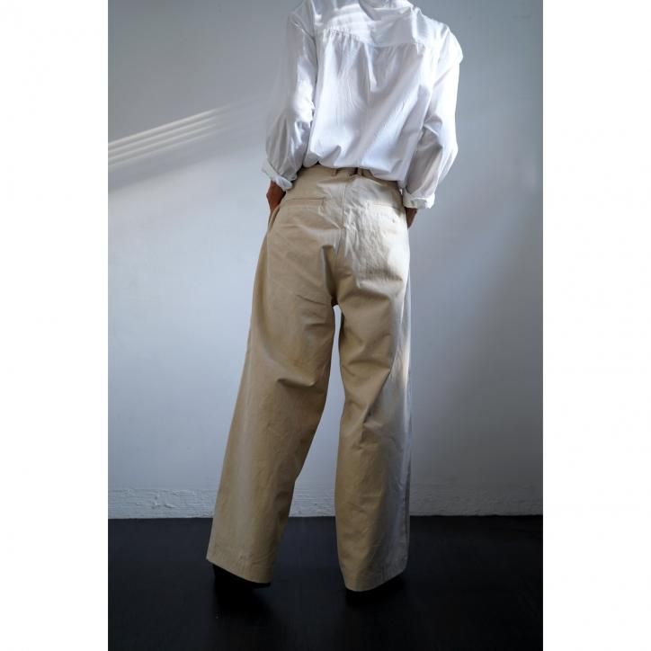 I am dork Work pants ChinoBEIGE ムラ染チノ I am dork Work pants