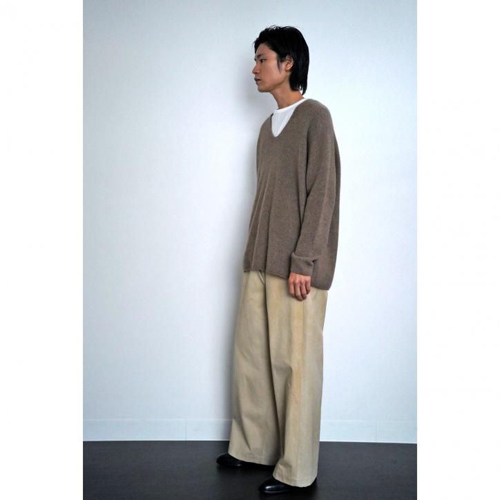 I am dork Work pants ChinoBEIGE ムラ染チノ I am dork Work pants