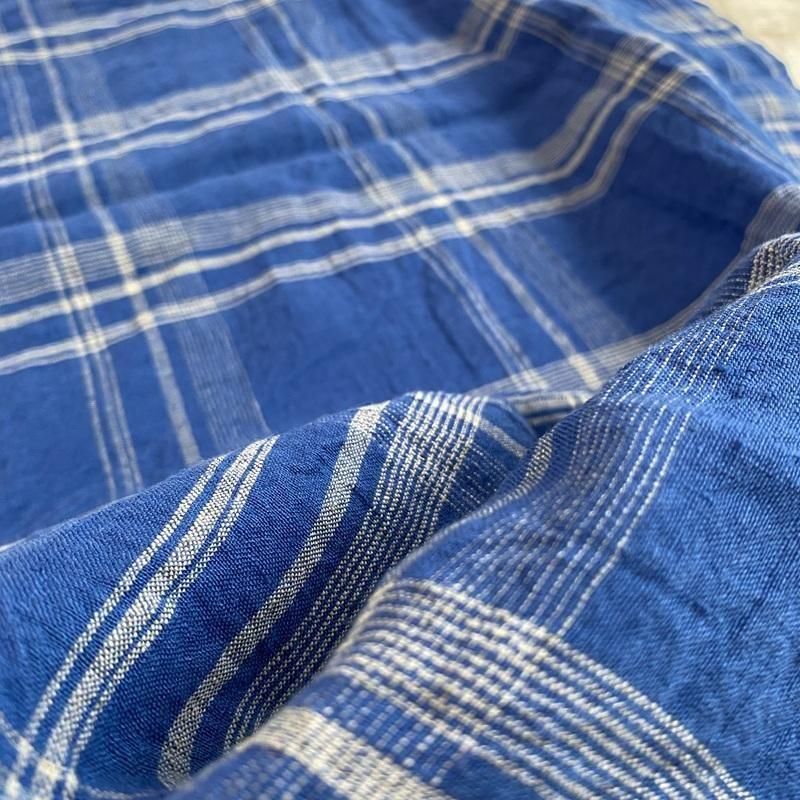 60番手リネン チェック柄 東炊き91 - 生地といろ | 生地（服地）の企画