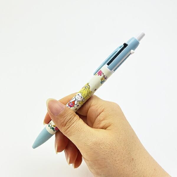 水森亜土 シャープ＆2色ボールペン 水色 文具