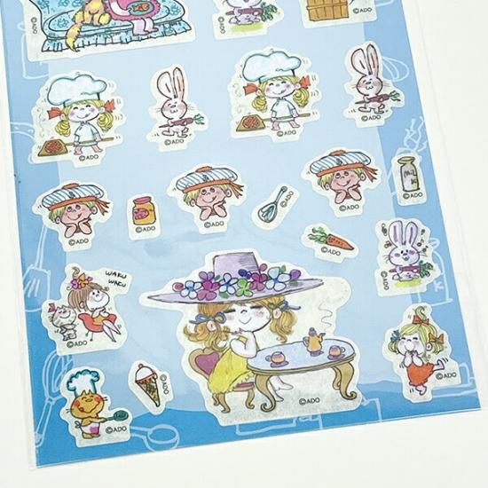 水森亜土 マスキングシール (ブルー) 文具