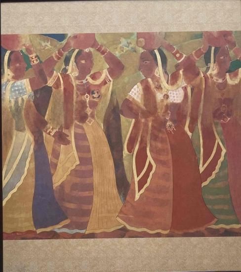 283 絵画油彩油絵風景画作者不明額装額縁付き