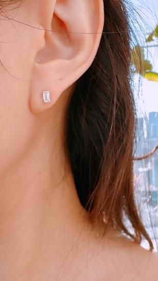 Emeraldエメラルドカットピアス片耳 - LK Salon