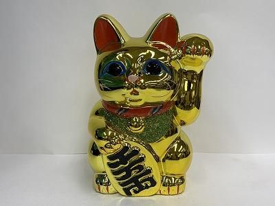 招き猫（6号金） - 常滑焼 陶器 陶磁器 販売・通販 豊和製陶