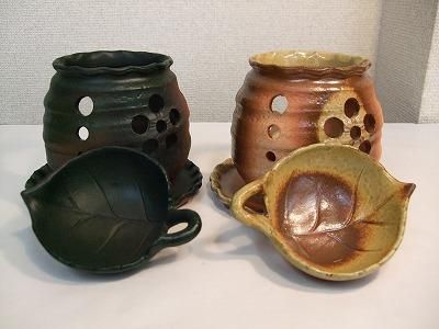 茶香炉（木の葉） - 常滑焼 陶器 陶磁器 販売・通販 豊和製陶