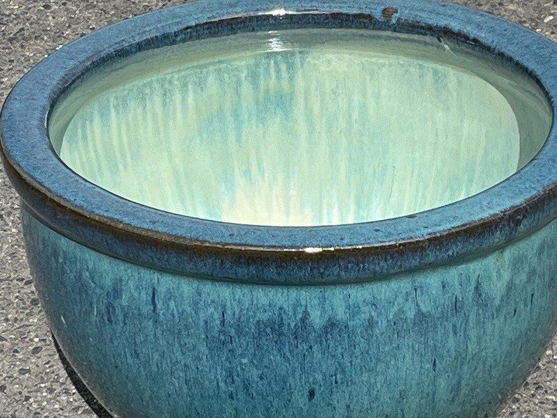 水鉢18【青】B - 常滑焼 陶器 陶磁器 販売・通販 豊和製陶