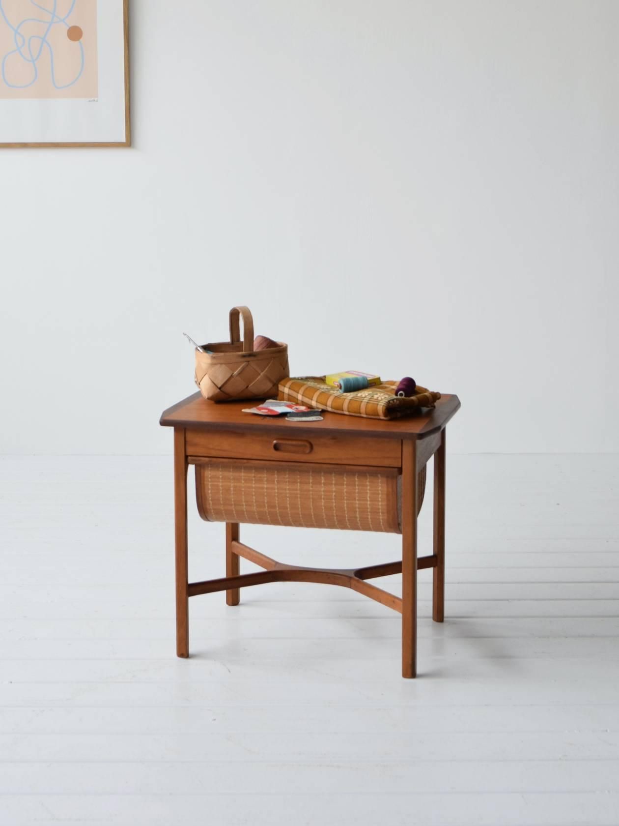 当時もの 未使用 ヴィンテージ レトロ 折り畳み 裁縫テーブル d