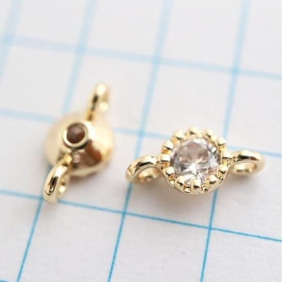 金アレ対応 真鍮 両カン チャーム | 4個セット - アクセサリーパーツ