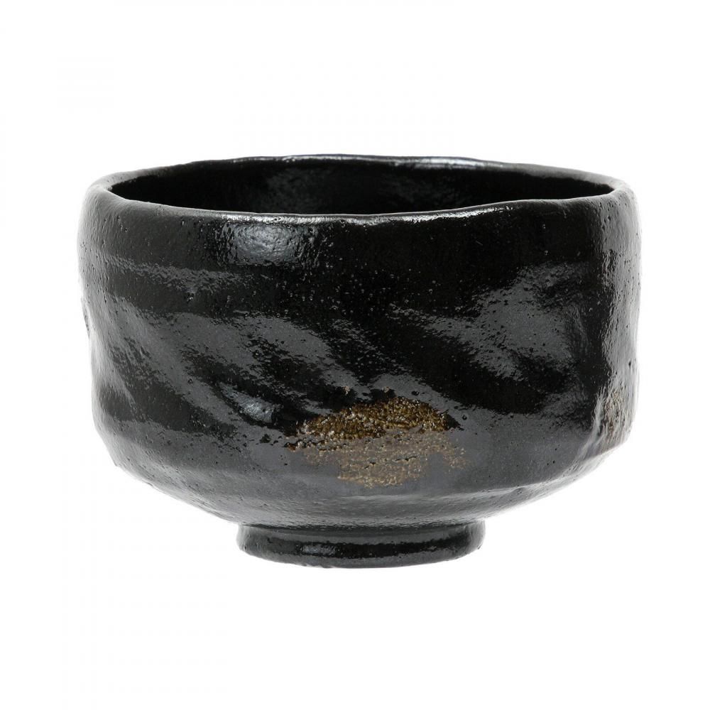 京都清水焼 楽茶碗 上茶わん 黒楽 お抹茶碗 茶道 表千家 裏千家 お濃茶