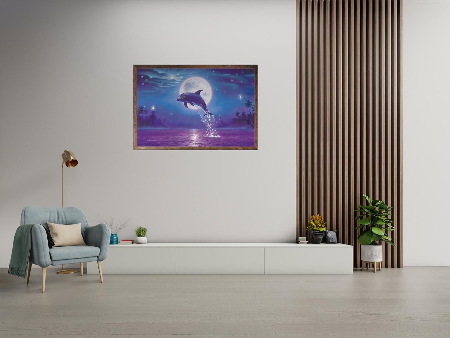 美品】ラッセン 絵画 イルカ リープオブフェイス(S)ROC 美品】ラッセン