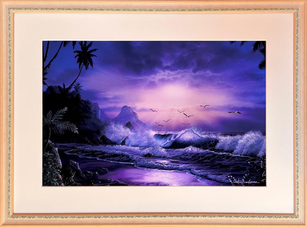 肉質油絵横F10号ノートルダム梅沢民雄額装仕上げ品