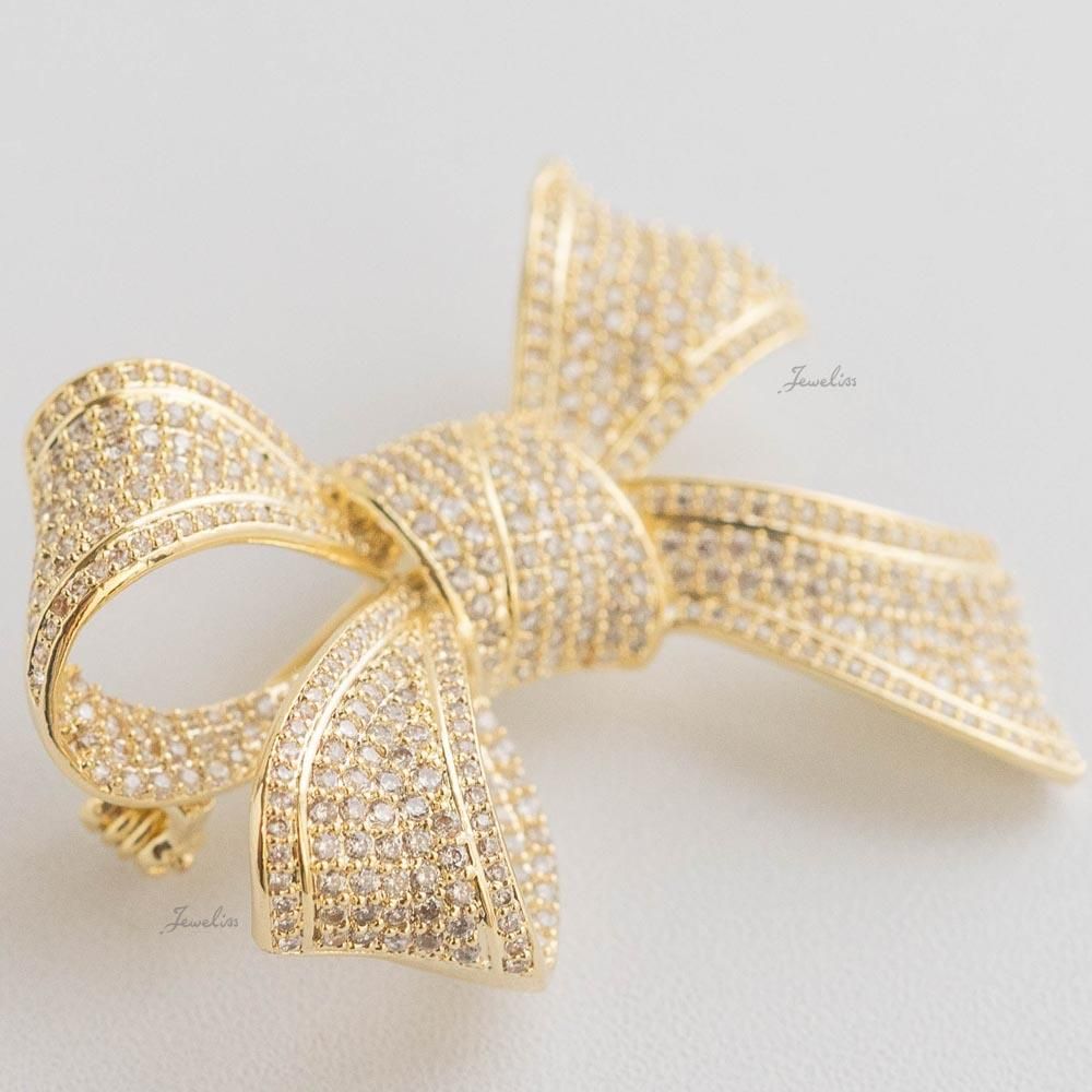 Jeweliss リボン ブローチ リュバン Ruban コサージュ ゴールド ギフト