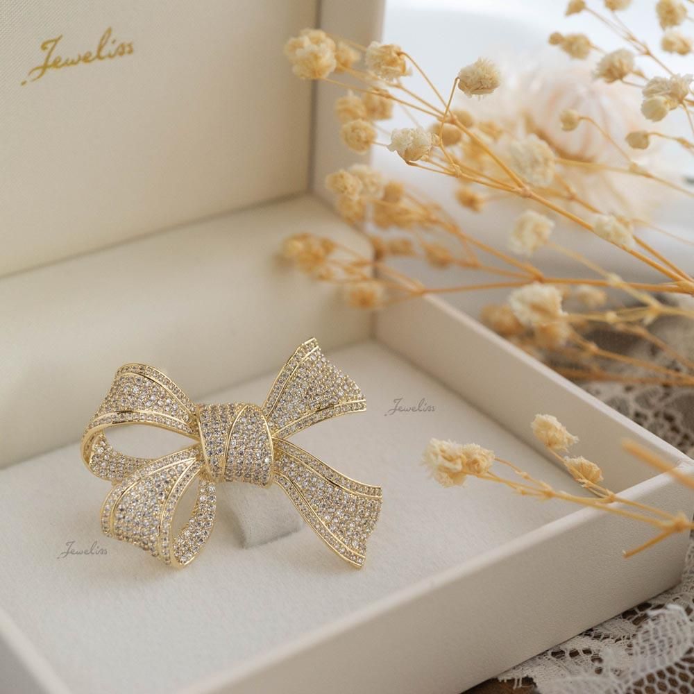 Jeweliss リボン ブローチ リュバン Ruban コサージュ ゴールド ギフト