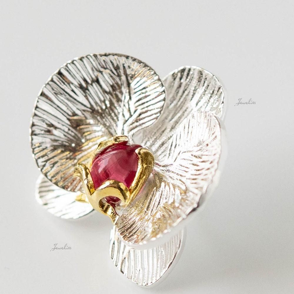 Jeweliss ピン ブローチ Sandra サンドラ 蘭 胡蝶蘭 ジュエリス